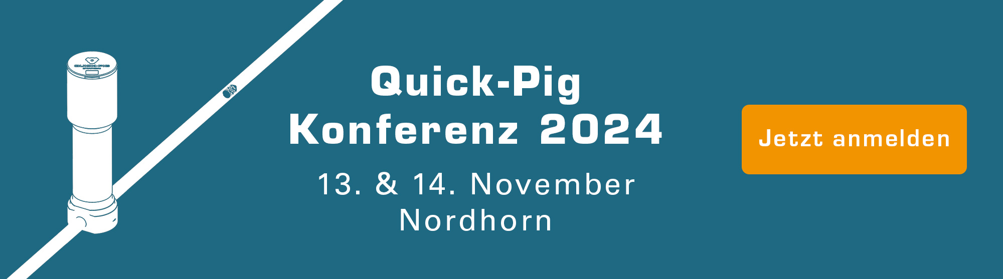 Quick-Pig Banner für die Konferenz mit Veranstaltungs icon
